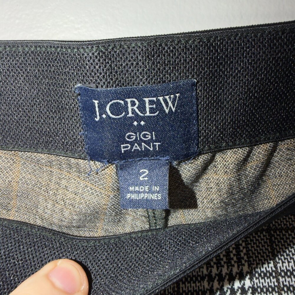 J.Crew Gigi Pant Plaid Slim Ankle Career Dress Pants Size 2 - Picture 5 of 7